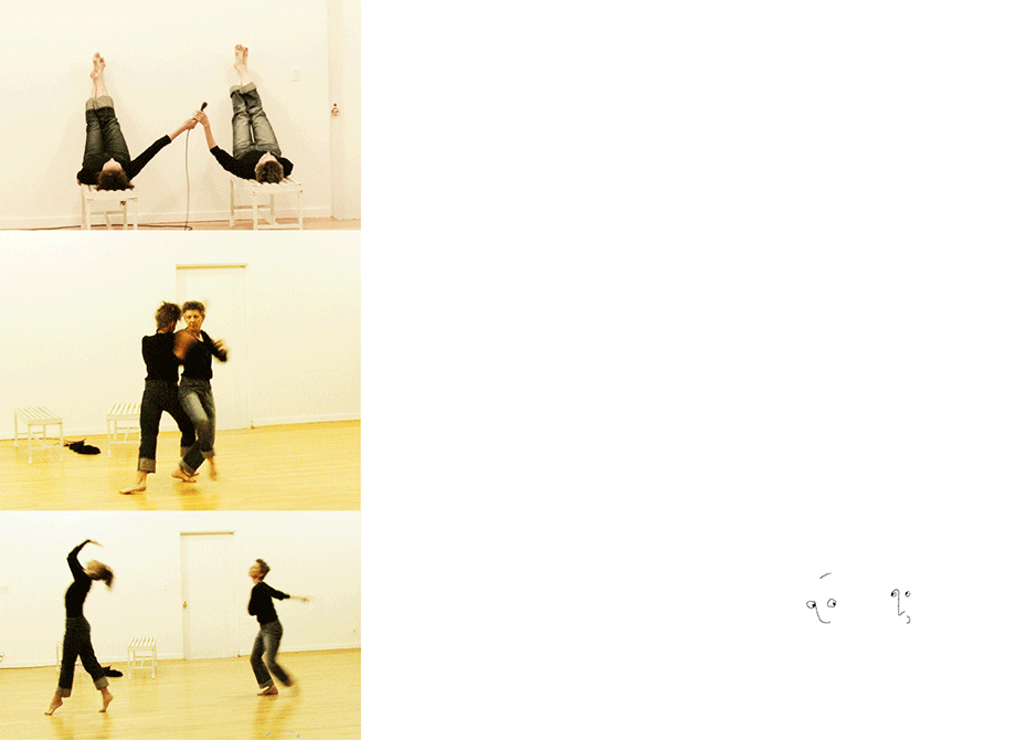 Photo credits: left - Vicky Shick &amp; Eva Karczag, stills from video by Davidson Gigliotti; right - animation by Cathy Weis