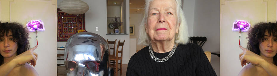 Photo credits: right and left - Laurel Atwell, photo by artist; center - Allegra Fuller Snyder; photographer unknown