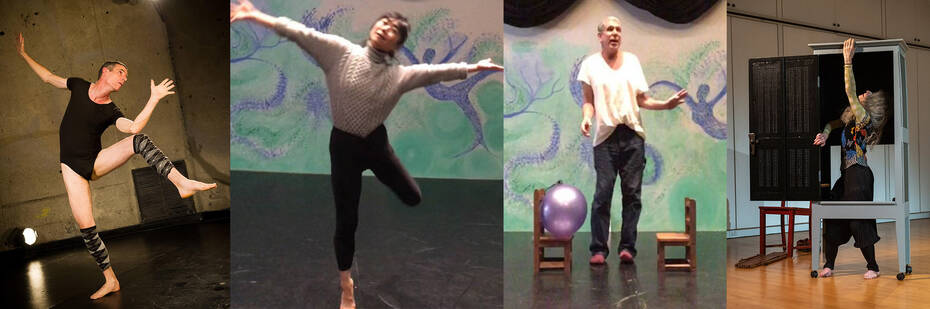 Photos from L-R: Scott Heron by B. Florin; Sakura Shimada and Daniel Lepkoff in Sobo Studio Brattleboro; Cathy Weis by Anja Hitzenberger