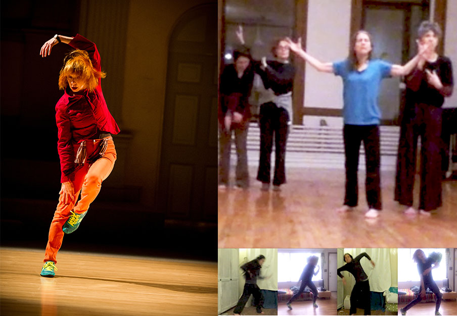 Stephanie Skura, Photo: Ian Douglas (Left); Sally Dean, Wendy Perron, Debra Wanner, Eva Karczag, Photo: Stephanie Skura (Top Right); Sally Dean &amp; Stephanie Skura, Photo Stephanie Skura (Bottom Right)