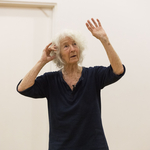 Simone Forti - <a href="https://redesign.cathyweis.org/calendar/june-4-2017-an-evening-with-simone-forti-k-j-holmes-and-daniel-lepkoff" target="outside">June 4, 2017</a> <br/>Photo by Richard Termine